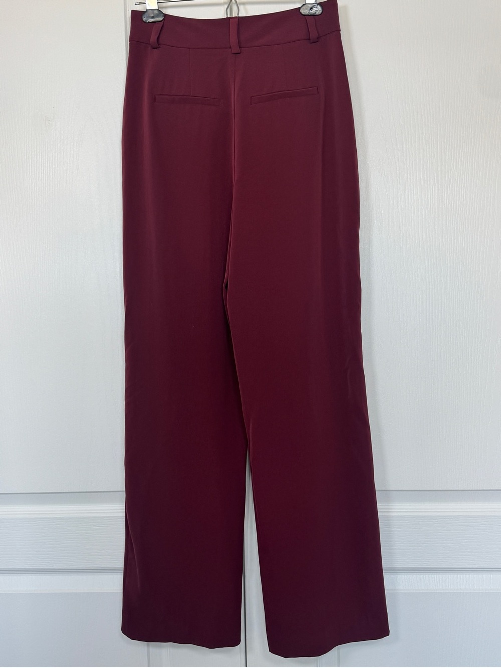 Jason Wu Pleated Wide Leg Trouser Pants Burgundy High Rise Career XS - Picture 3 of 11